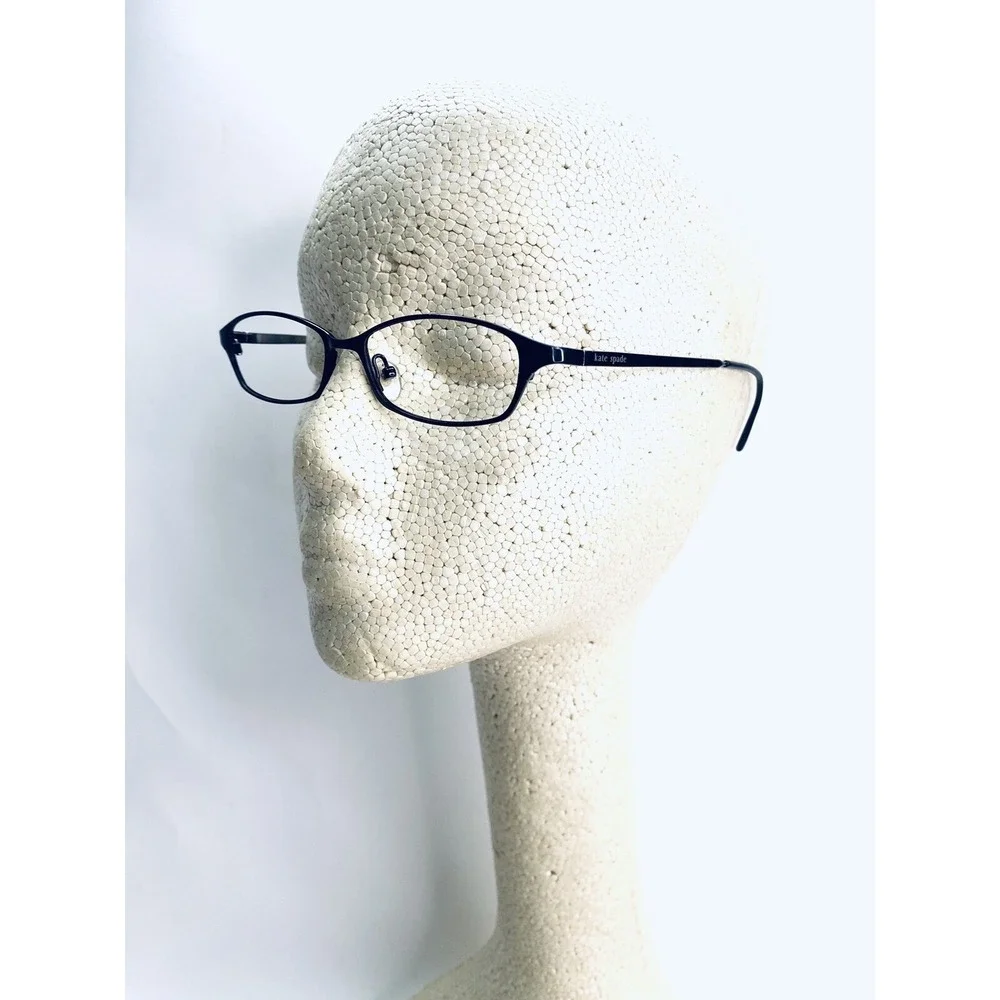 Kate Spade NY Black Metal Retro Cat Eye Eyeglasses Italy 50 15 135